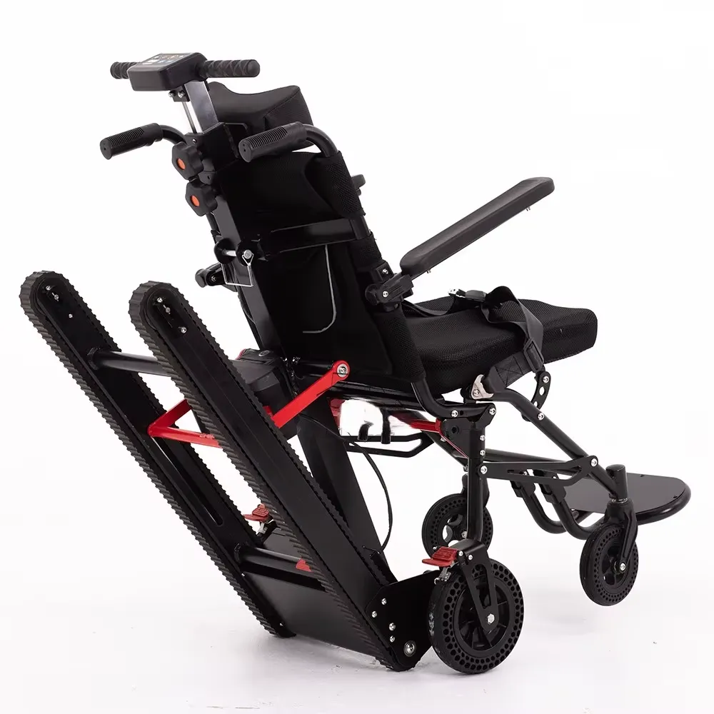 Side product view of the black passenger chair and its rear track assembly