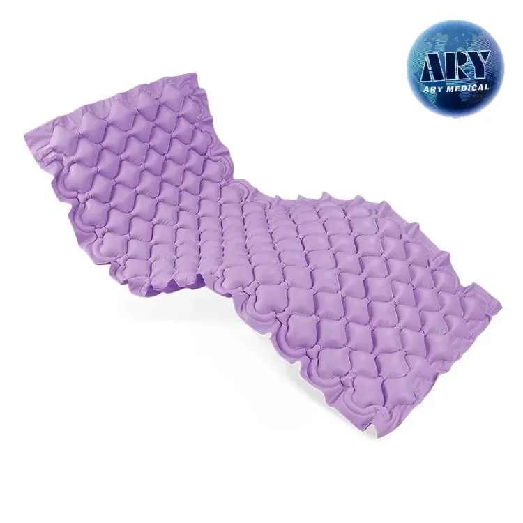 Purple bubble-style air mattress product view