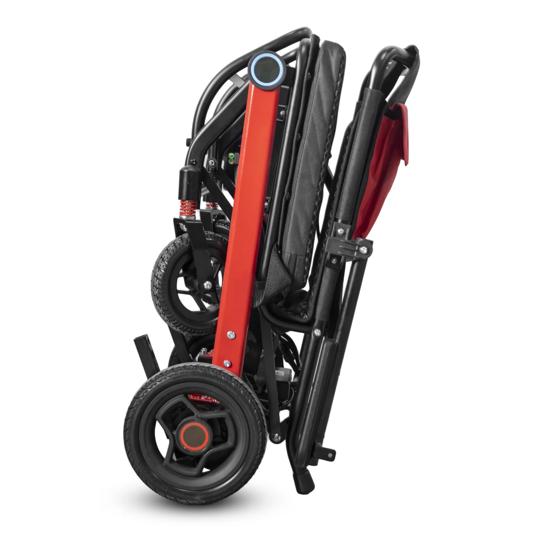 Product photograph of the chair in its folded configuration