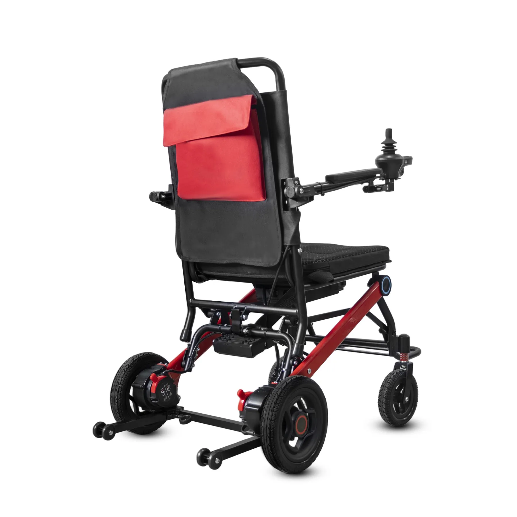 Rear angle product view showing the frame and wheels