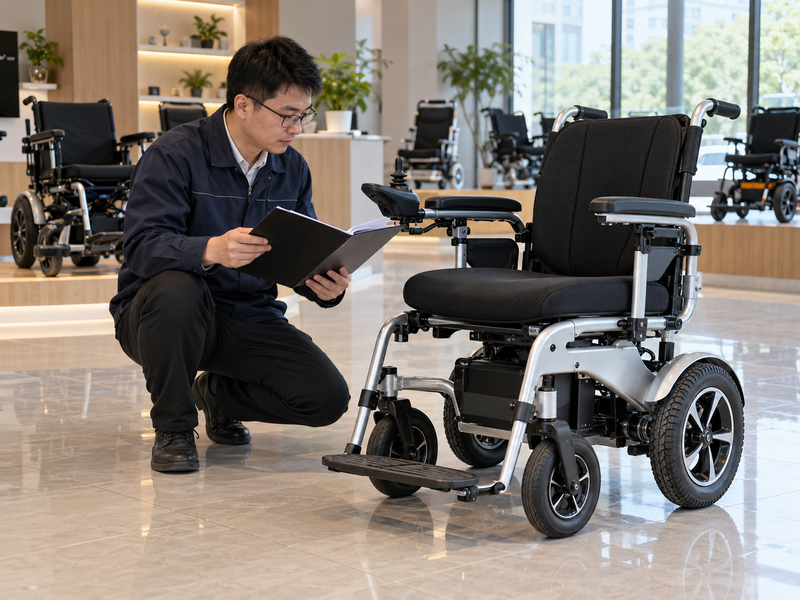 Illustrative engineer review of a complete electric wheelchair and its capacity documents