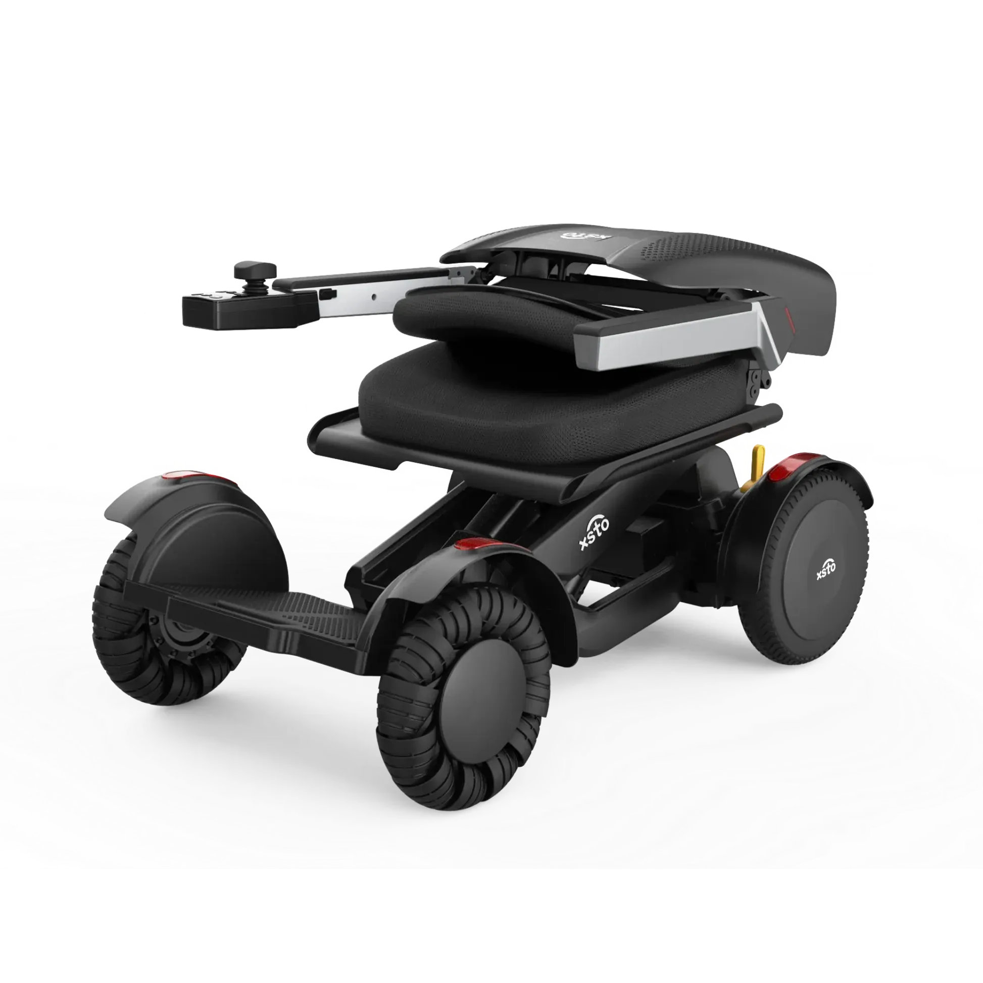 Supplied M4 folded product view with its joystick and arm supports visible