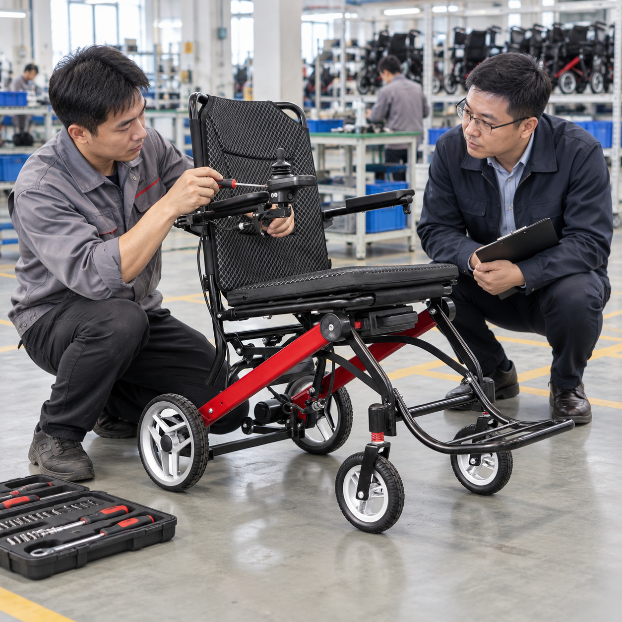 A dealer watches an authorized external control-mount demonstration