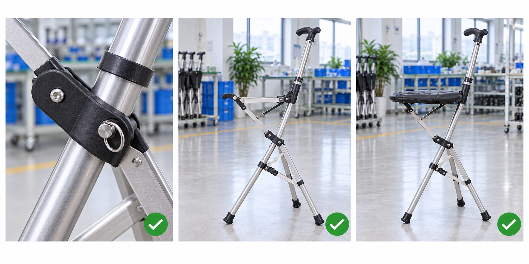 Photoreal cane seat pivot pin review chart showing product identity, component, sample, service check and blank record