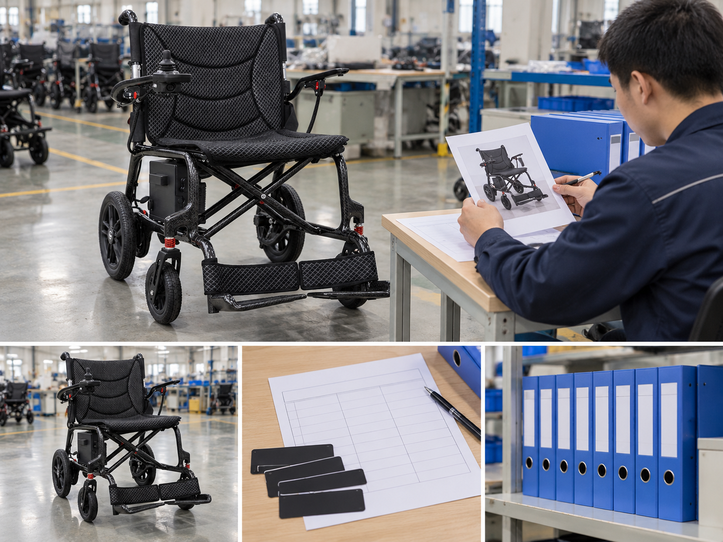 Illustrative electric wheelchair serial id workflow chart; no test results