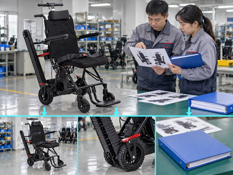 Stair chair sample review shown through an illustrative passenger stair-chair review