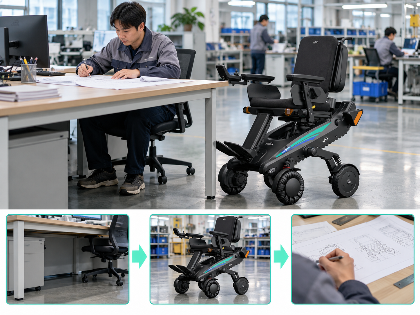 Illustrative XSTO X12 seat height workflow chart; not product test evidence