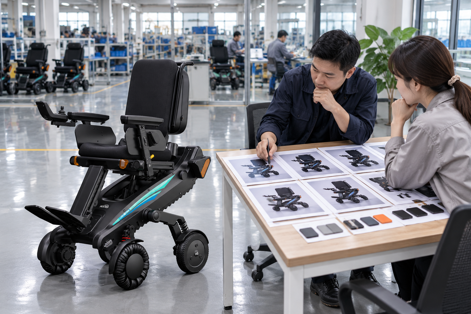 Illustrative XSTO X12 product and document review in a showroom
